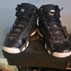 Jordan 6 Rings Black and Gold Sneakers